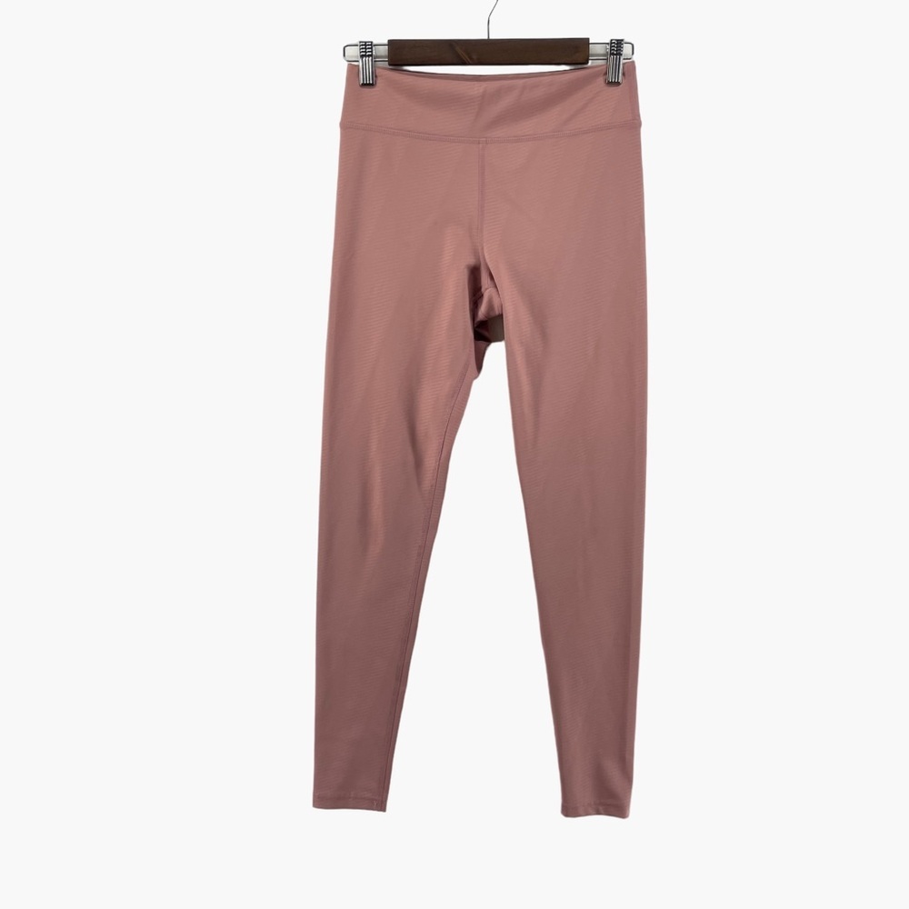 Free People FP Movement Pink Tonal Stripe Ankle Leggings